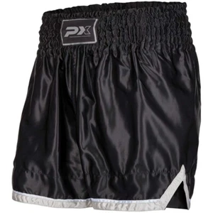 PX Thai Shorts schwarz-grau Thaiboxing Hose kurz Breiter Gummibund - Bild 1 von 24