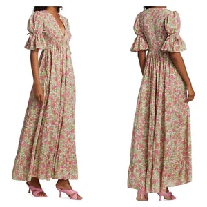byTiMo Smock Tiered Floral Cotton Maxi Dress - Picture 1 of 7