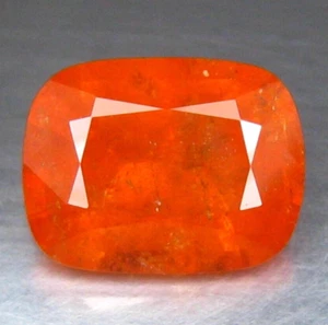 6.50 Ct & 12x9x6 mm _ NATURAL MANDARIN SPESSARTINE GARNET CUSHION CUT GEMSTONES - Picture 1 of 19