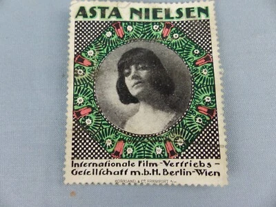 Timbre vignette publicité marque ASTA NOELSEN actrice Reklamemarke cinderella - Photo 1/2