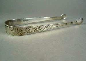 Pinzas inglesas de plata de ley de 1806 grabadas de 5,5" por Peter & William Bateman - Imagen 1 de 9