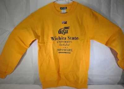 WICHITA STATE SHOCKERS Yellow Men's Size Small Sweatshirt TF - Image 1 of 3