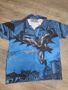 Batman Boys youth 6-7-8 Batman Begins Button Up Collared Shirt, Graphic - Picture 1 of 3
