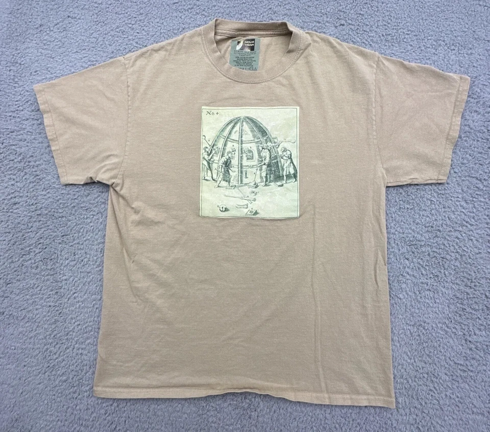 Camiseta De Colección NOVA WEAR Para Hombres XL X-Large Marrón Sopladores de Vidrio Estudio Gráfico Camiseta Foto 1 de 4