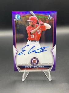 2023 Bowman Chrome Everett Cooper III #CPA-EC Purple Refractor Auto /250 - Picture 1 of 2