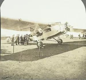 C1920s Northwest Airways Ford Tri-Motor Mail Plane Lindbergh Keystone Stereoview - Bild 1 von 3