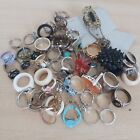 JOB LOT 50 Costume Jewellery Rings Dress Up  Mixed Sizes Designs