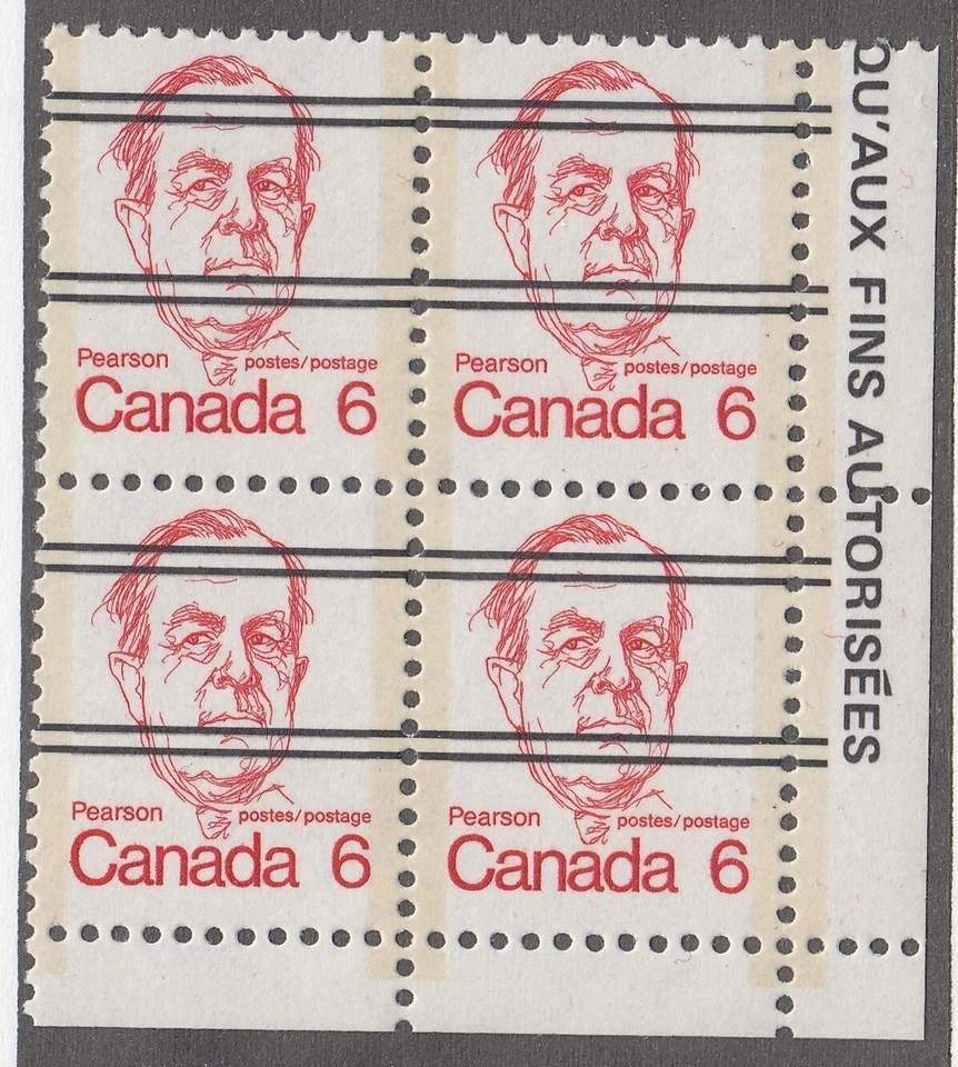 Canada Bar Precancel Y-591-D Bloque de 4 Foto 1 de 1