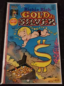 RICHIE RICH: GOLD & SILVER #1 fumetto / 1975 Harvey Comics - Foto 1 di 3