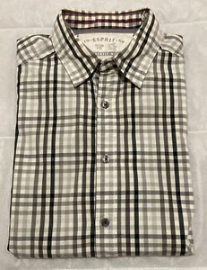 Esprit Men’s Long Sleeve Button Up Slim Fit Check Shirt ~ Size M - Picture 1 of 8