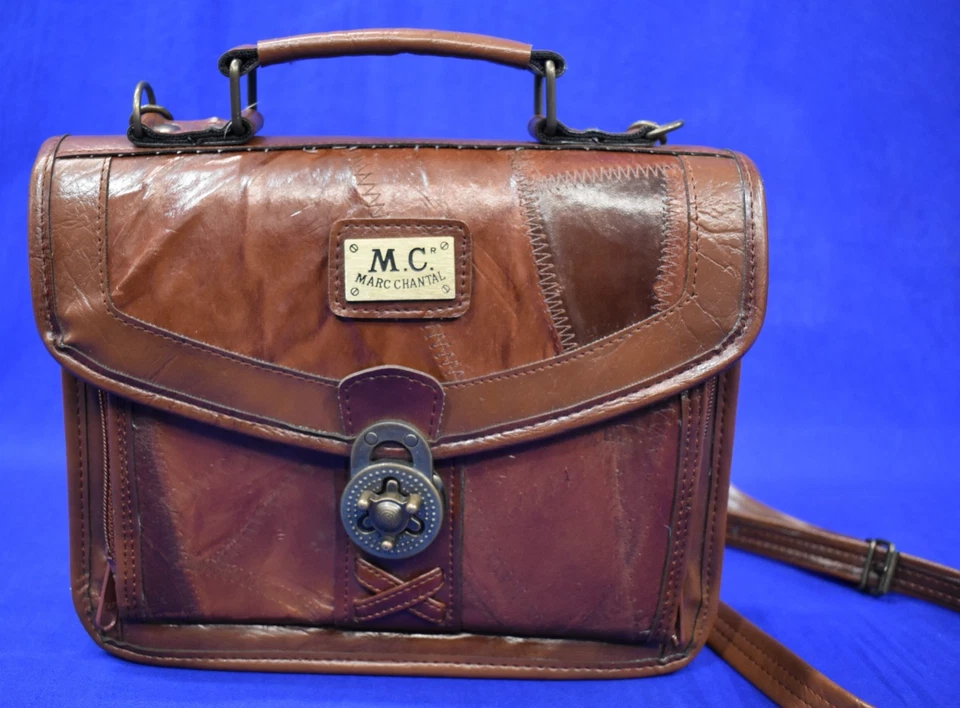 Alte MC Marc Chantal Lederhandtasche, M.C. Leder Handtasche aus den 70gern - Bild 1 von 4