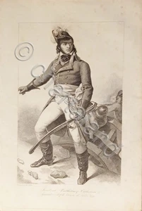 Stampa d'Epoca - Barthélemy Catherine Joubert - Generale francese - Secolo XVIII - Picture 1 of 1
