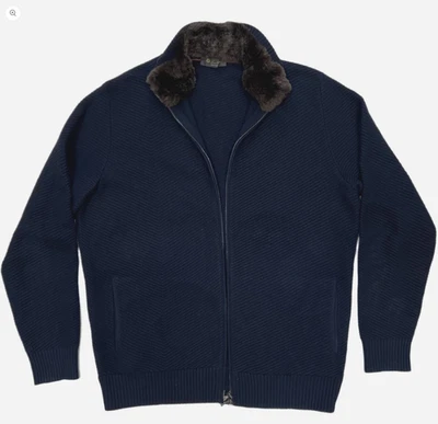 Chaqueta de bombardero Loro Piana cachemir con ribete de piel de castorino Foto 1 de 3