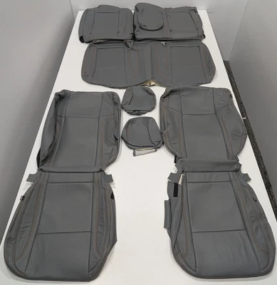 For Dodge Challenger RT GT Scat Pack 2015-2023 Gray Leather Seat Covers NT12 - Image 1 of 4