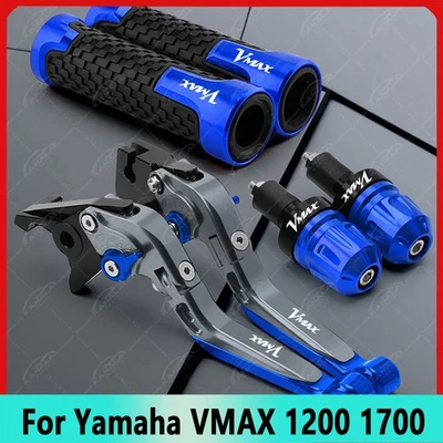 For Yamaha VMAX 1200 1700 Motorcycle Brake Clutch Levers Handle Grips End Cap Foto 1 de 4