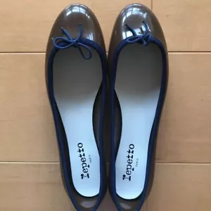 Repetto Cendrillon Adrb Rain Shoes Ballet 39 24.7cm brown x Navy Blue used - Picture 1 of 8