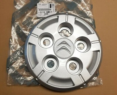 Enjoliveur Central Petit Noir Pour Citroen Jumper 2014- Roue 15" 1611985180 - Image 1 of 3