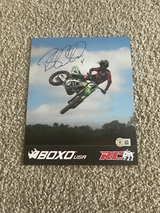 RICKY CARMICHAEL Signed Autograph 8x10 Photo MOTORCROSS AMA RARE BAS BECKETT - Picture 1 of 1