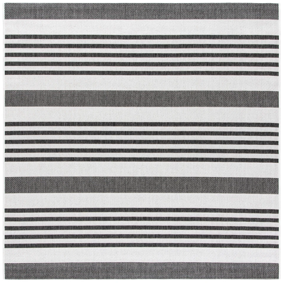 SAFAVIEH Outdoor BHS222F Beach House Lt Grey / Charcoal Rug - Image 1 of 1