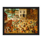 Pieter Bruegel Die Älteren Kinderspiele großer gerahmter Kunstdruck
