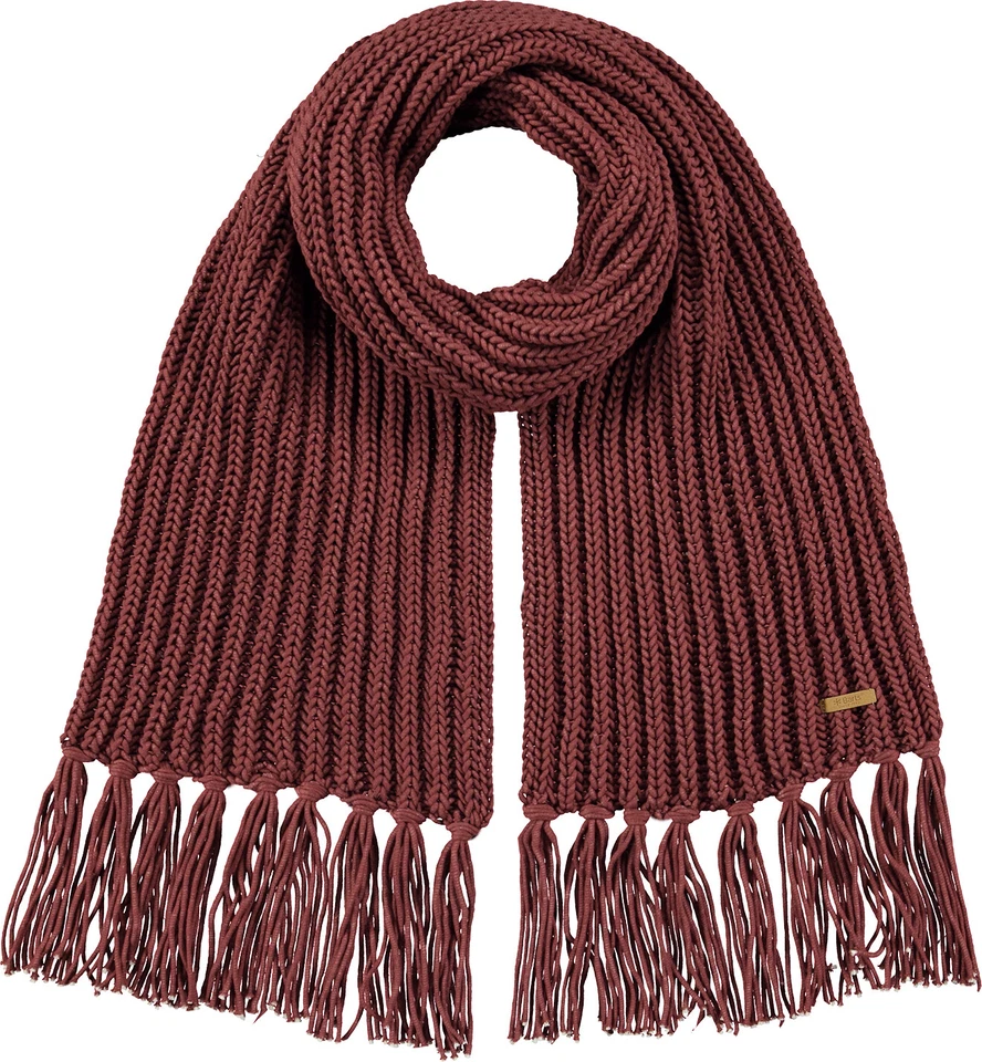 Barts Bufanda Invierno Bufanda Tejida Bufanda Roja Noche Gruesa Tejido Flecos Grande Foto 1 de 1
