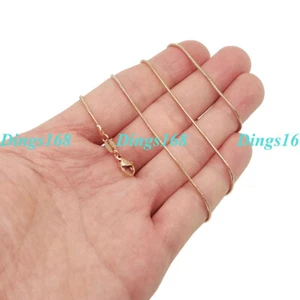 18K Rotgold gefüllt glänzend italienische 18 Zoll 1,2 mm dünne Schlangenkette Halskette T126 - Bild 1 von 2