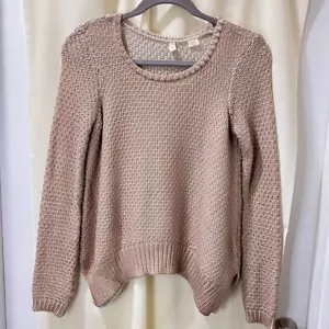 Moth Anthropologie Strickpullover Baumwolle asymmetrischer Saum Langarm Pullover - XS - Bild 1 von 8