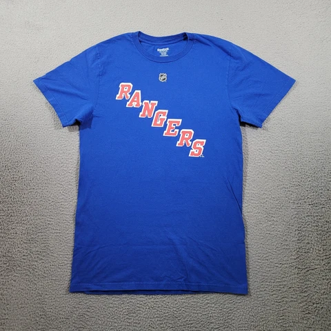 New York Rangers Shirt Mens Medium Blue Reebok Henrik Lundqvist 30 NHL Hockey Cover