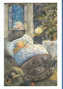 Tarjeta doble artística: Mili Weber - Navidad en la cuna - Imagen 1 de 1