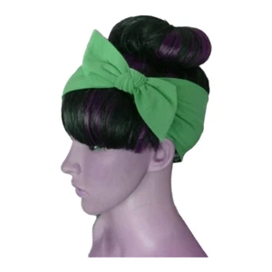 Banda para el cabello verde lima. Diadema de arco. Envoltura de cabezal de arco. Envoltura suave para el cabello. Pieza de cabello. - Imagen 1 de 1