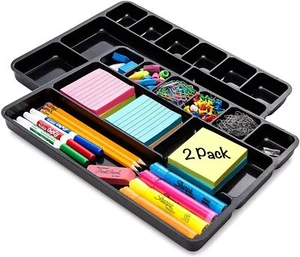 Desk Drawer Organizer Tray with 9 Storage Compartments - For Home and Office ... - Picture 1 of 3