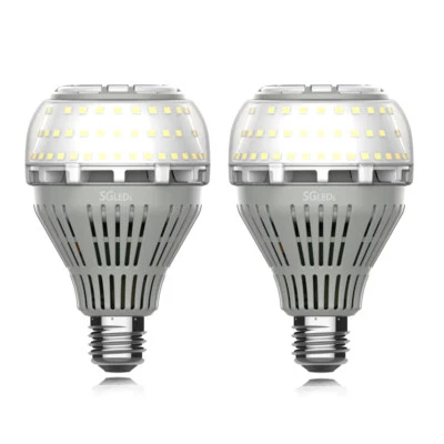 2 pcs 22W=200W LED Light Bulb 3000lm 5000K Clear White For Home Lighting SANSI - Image 1 of 4