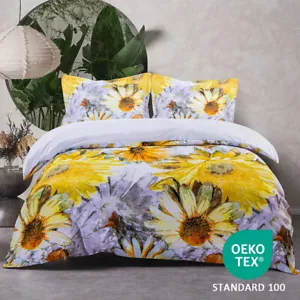 Sonnenblumen Bettbezug mit Kissenbezug Set Maschinenwaschbar Ausbleichbeständig - Bild 1 von 6