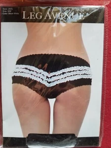 Leg Avenue Contrast Ruffle Back Panty Size S/M - Picture 1 of 3
