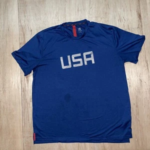 Camiseta Team USA Hombre 2XL Azul Manga Corta Cuello Redondo Campeón - Imagen 1 de 5