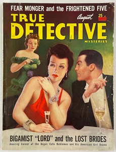True Detective Mysteries Magazine, August 1940, Vintage True Crime Stories, Pulp - Picture 1 of 5