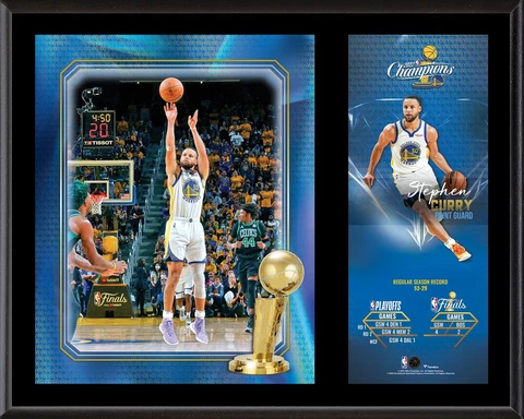 Stephen Curry Golden State Warriors 12x15 2022 Finals Champ Sublimat Plaque Cover