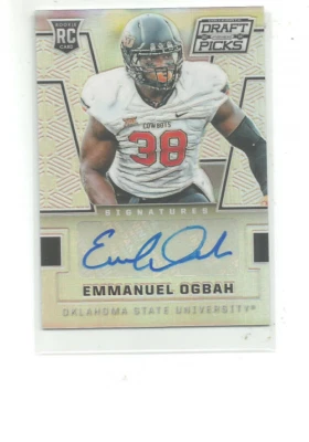 2016 PANINI PRIZM DRAFT PICKS AUTOGRAPHS PRIZMS #177 EMMANUEL OGBAH - Image 1 of 2