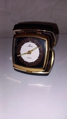 alter mechanischer Reisewecker / Klappwecker , JUNGHANS ,  2 JEWELS ( a ) - Bild 1 von 4