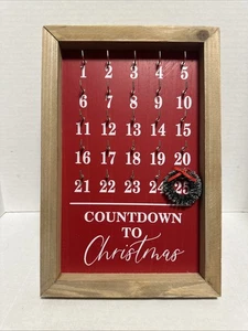 Days Until Christmas Wreath Countdown Calendar Wall Hanger Or Countertop - Picture 1 of 5