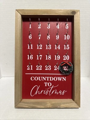 Days Until Christmas Wreath Countdown Calendar Wall Hanger Or Countertop - Image 1 of 4