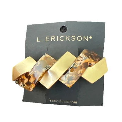France Luxe L. Erickson Seaside Multicolor  Gold Tone Barrette New - Image 1 of 4
