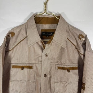 NEW Knockout Jeans Shize 2XL Long Sleeve Button Up Shirt Y2K Western Cowboy - Picture 1 of 14