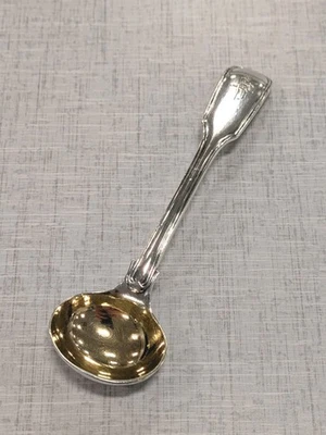 Sterling Victorian Era Master Salt / Condiment Ladle 1849, London. Fiddle Thread - Image 1 of 4