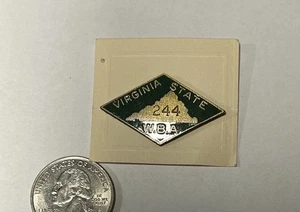 Virginia State 244 WBA Womens Bowling Assoc League Award Lapel Hat Vest Pin - Picture 1 of 2