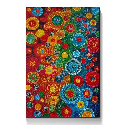 Arte de pared original moderno colorido abstracto pintado a mano acrílico pintura al óleo 36 Foto 1 de 4