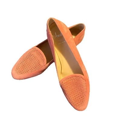 Zapatos Mujer Amalfi By Rangoni Talla 8.5 Rosa Gamuza Pisos Hechos en Italia Foto 1 de 4