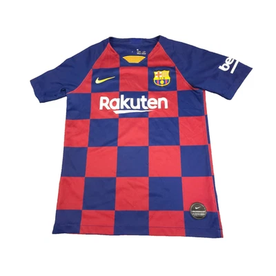 Barcelona FC Jersey kids LARGE soccer football 2019-20 home nike Size 12-13Y - image 1 of 4