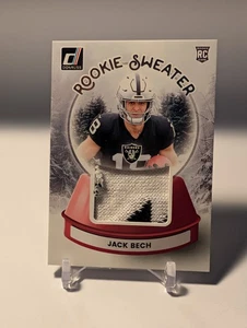 2025 PANINI DONRUSS JACK BECH 2 COLOR HOLIDAY ROOKIE SWEATER RAIDERS - Picture 1 of 2