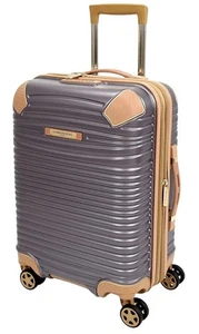 London Fog Chelsea 20" lila erweiterbarer Hartschalenkoffer Spinner Handgepäck neu - Bild 1 von 5